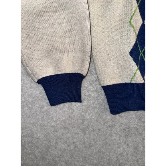 Disney Parks Monsters University Sweater Large Cream Navy V-Neck MU - Picture 6 of 14